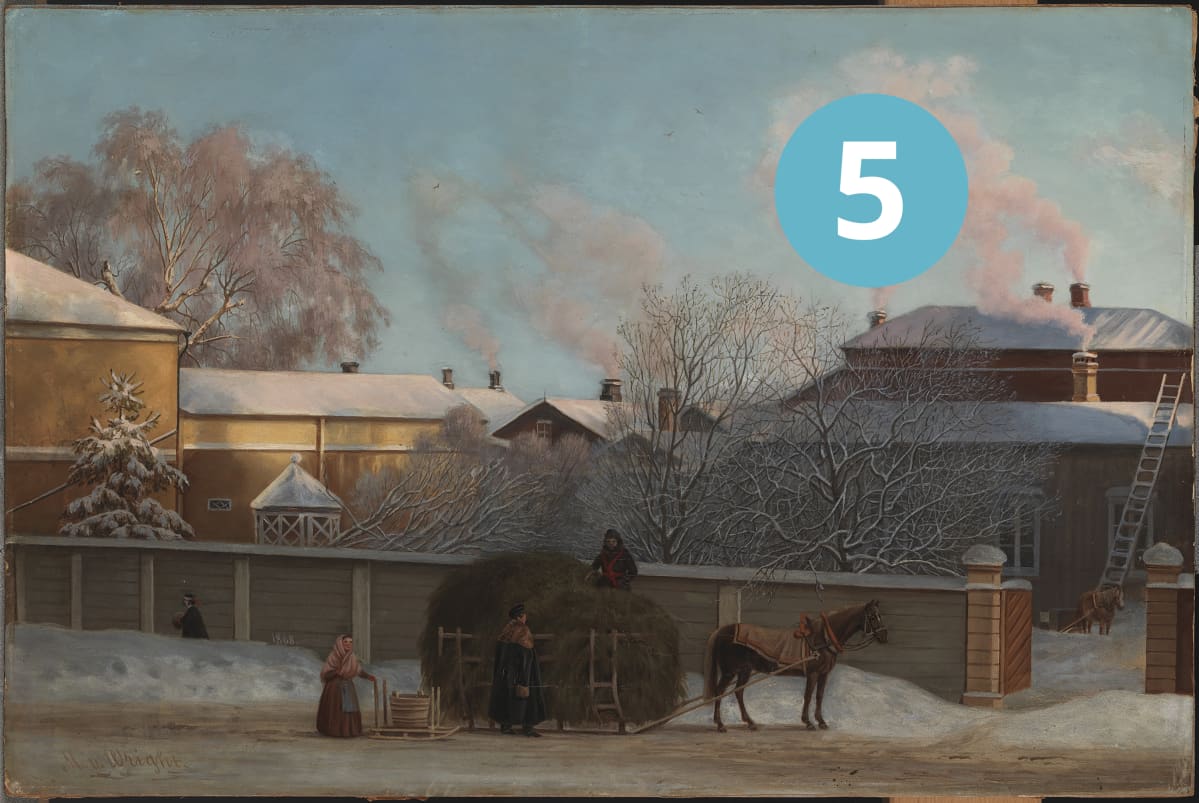 Magnus von Wright, Annankatu kylmänä talviaamuna, 1868