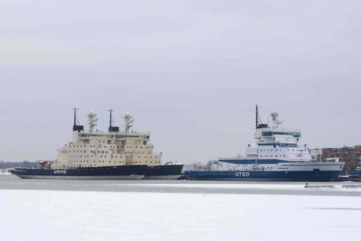 Jäänmurtajat Helsingin Katajanokalla