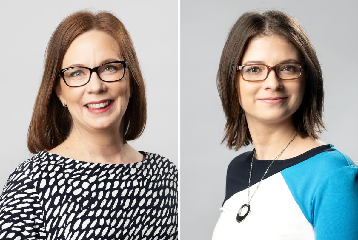 Tietokirjailijat Hanna Silvola ja Tiina Landau