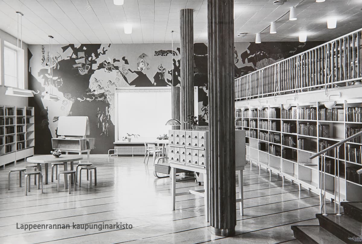 Lauritsalan Kauppalankirjasto vuonna 1951.