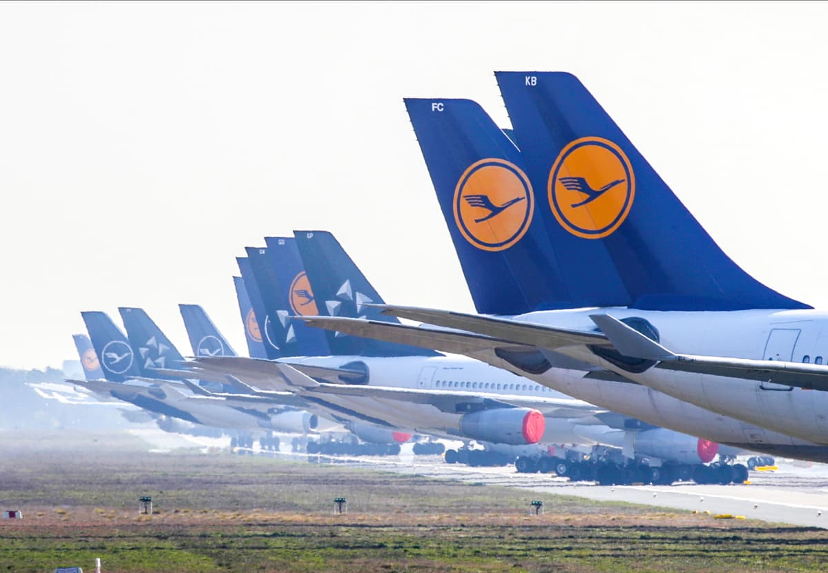 Lufthansan koneita Frankfurtin kentällä