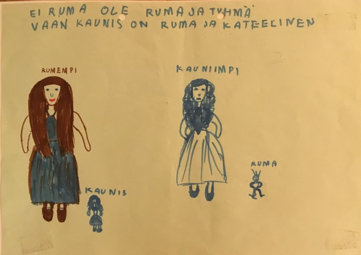 Emma Salokosken piirros rumuudesta ja kauneudesta.