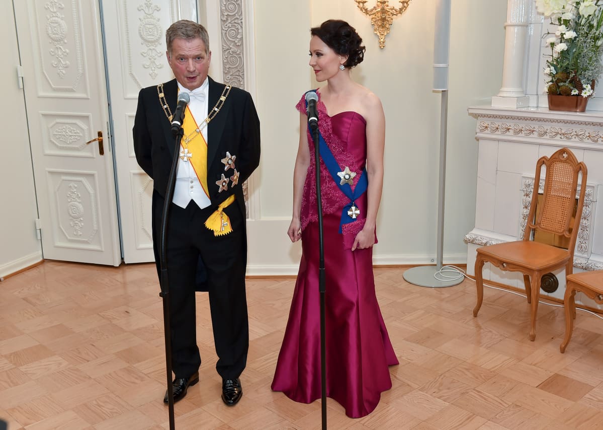Tasavallan Presidentin Itsenäisyyspäivän Juhlavastaanotto vuonna 2015 Sauli Niinistö & Jenni Haukio.