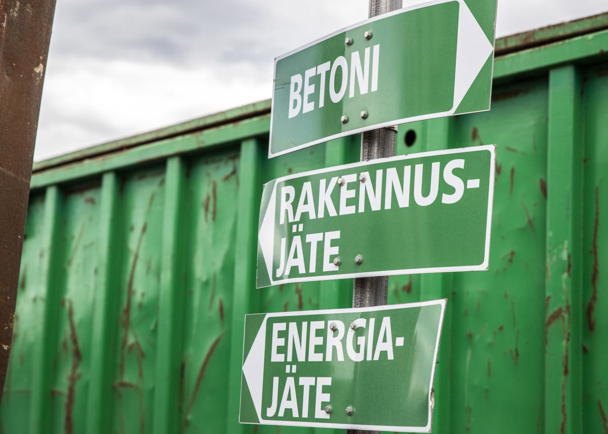 Opastekyltti Purkupihan alueella.