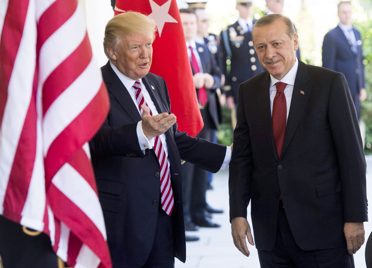 Donald Trump ja Recep Tayyip Erdogan tapaaminen washigtonissa toukokuussa 2017.