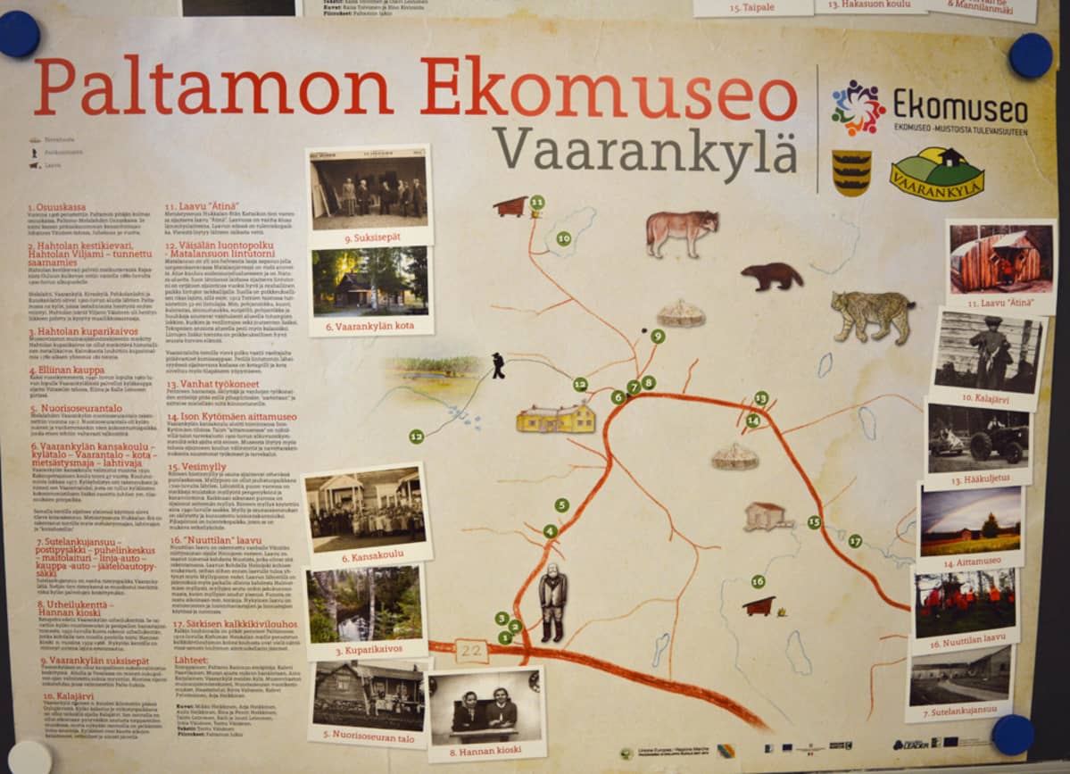 Paltamon Vaarabkylän perinnekartta.