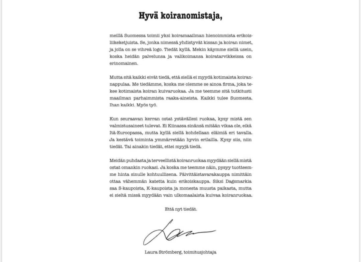 Dagsmarkin mainos Helsingin Sanomissa
