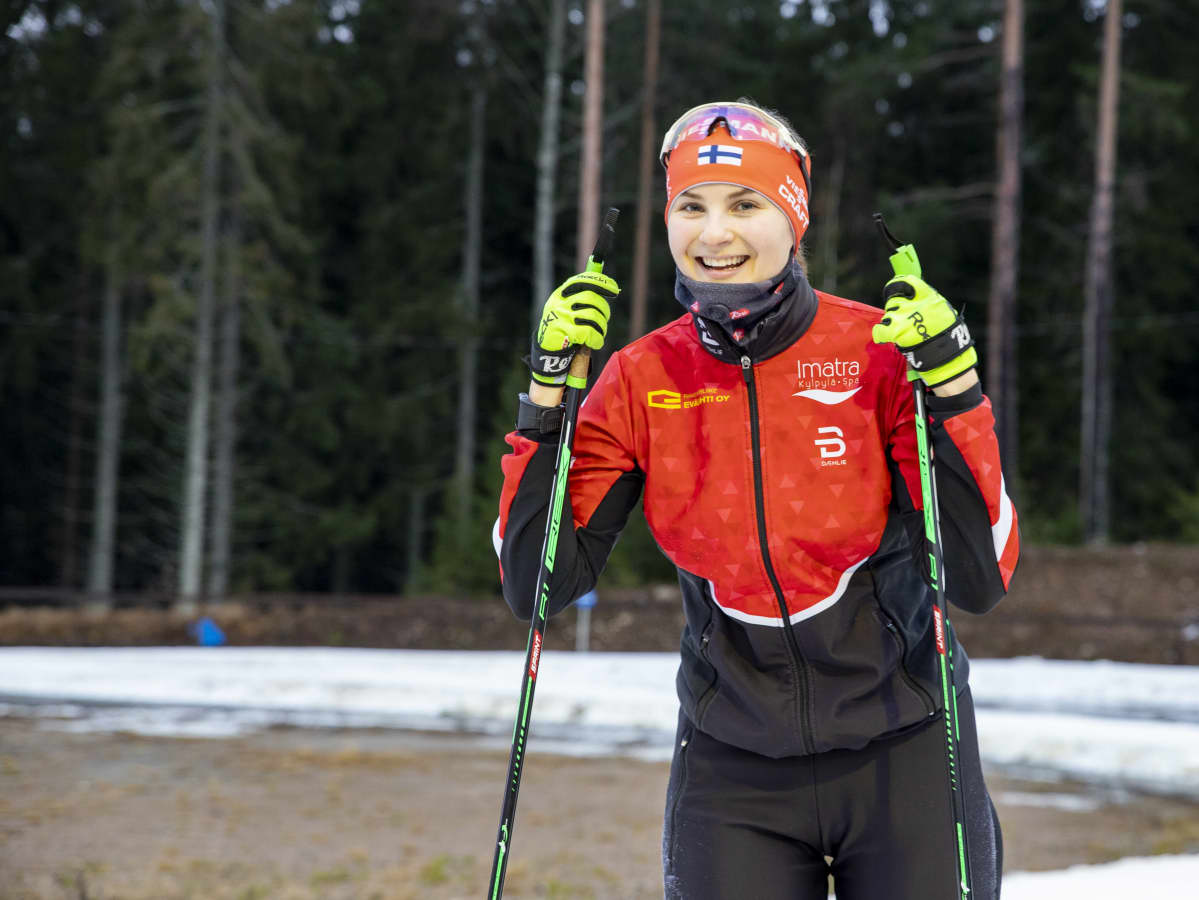 Imatran hiihtäjien ampumahiihtäjä Maija Keränen.