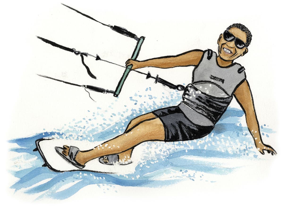 Barack Obama varjosurffaa -piirros