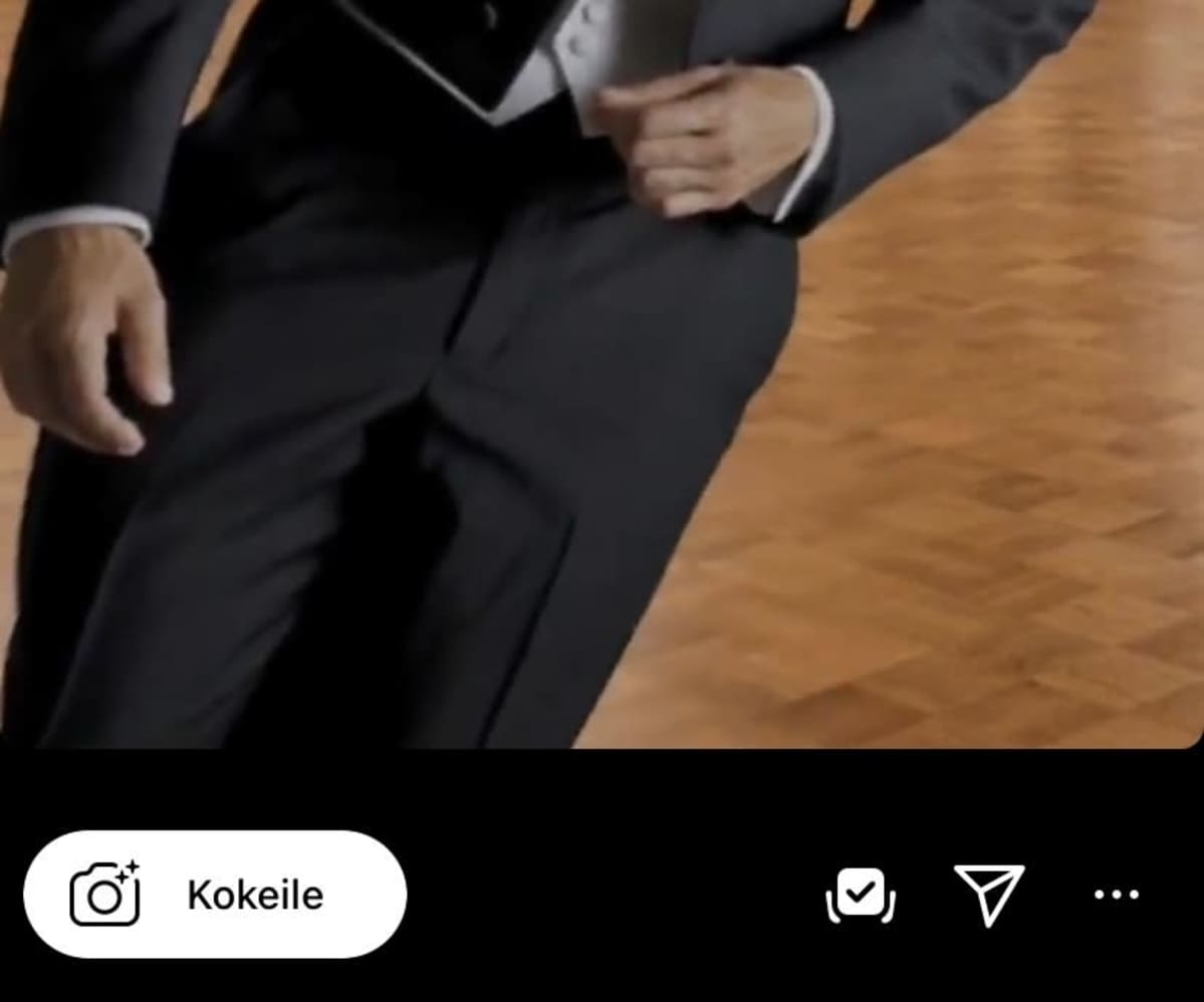 Instagramin Linnan juhlat -kameratehosteen asennuspainikkeet.