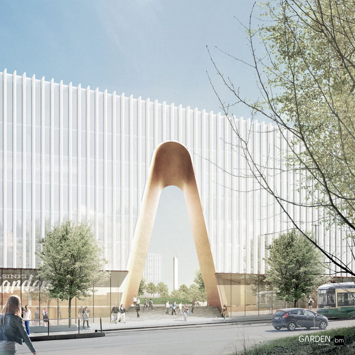 Helsinki Garden -areena muuttaa suunnitelmien mukaan näkymää Nordenskiöldinkadulta Olympiastadionin suuntaan.