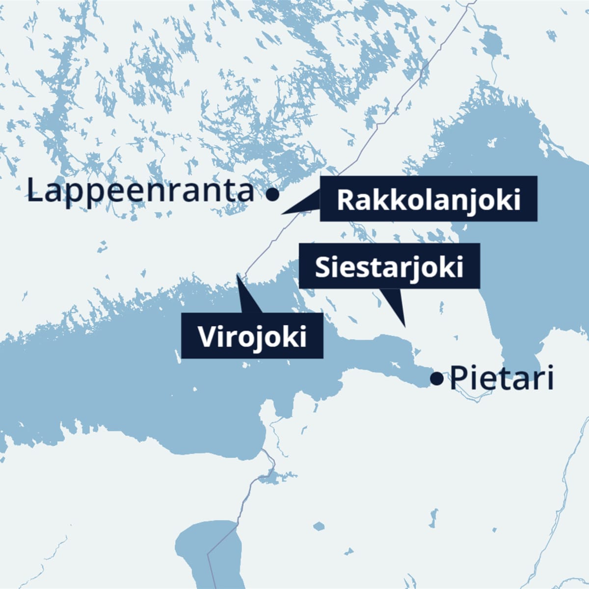 Kolme Suomen ja Venäjän rajan läheisyydessä virtaavaa jokea