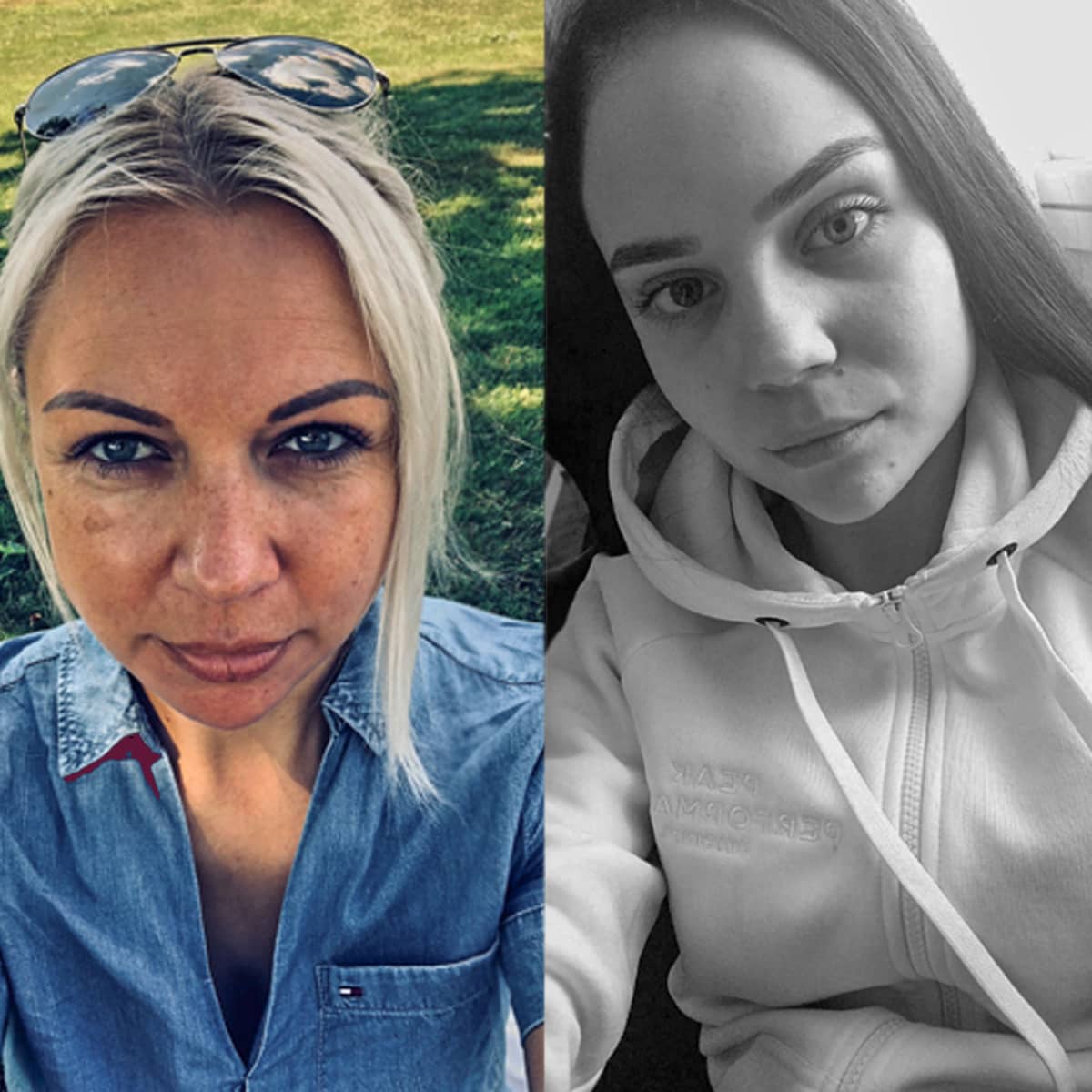 Annina Kalasniemi (vas.) ja Kiia Prusila