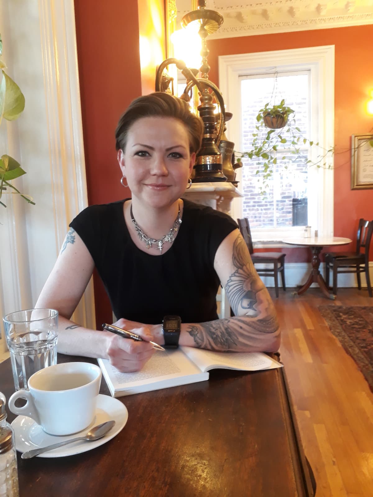 Maarit Laihonen Andala Coffee Housessa.