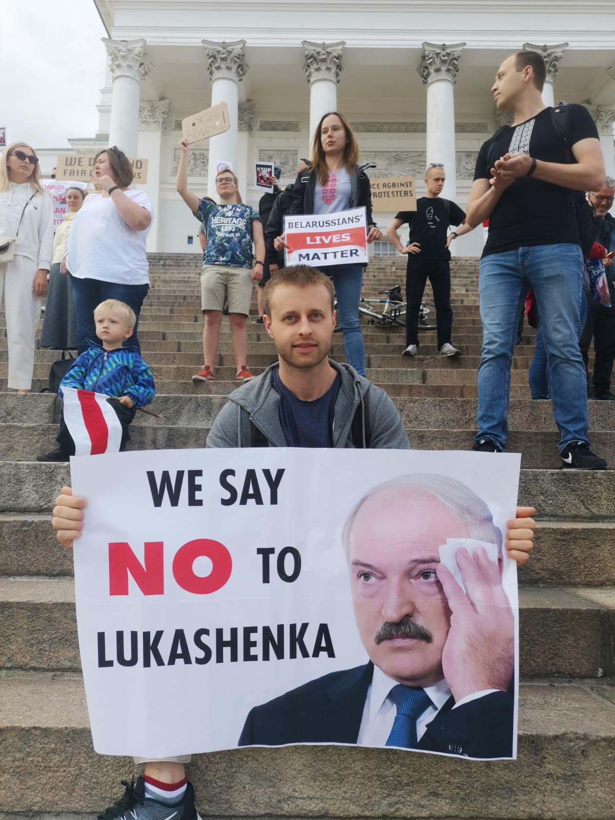 Kirill Kirillov, Valko-Venäjän tukimielenosoitus Senaatintorilla 11. elokuuta