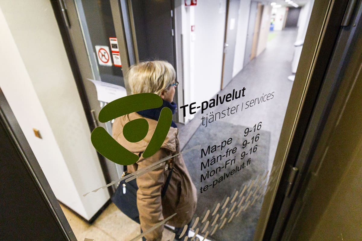 Te-toimiston ovi.