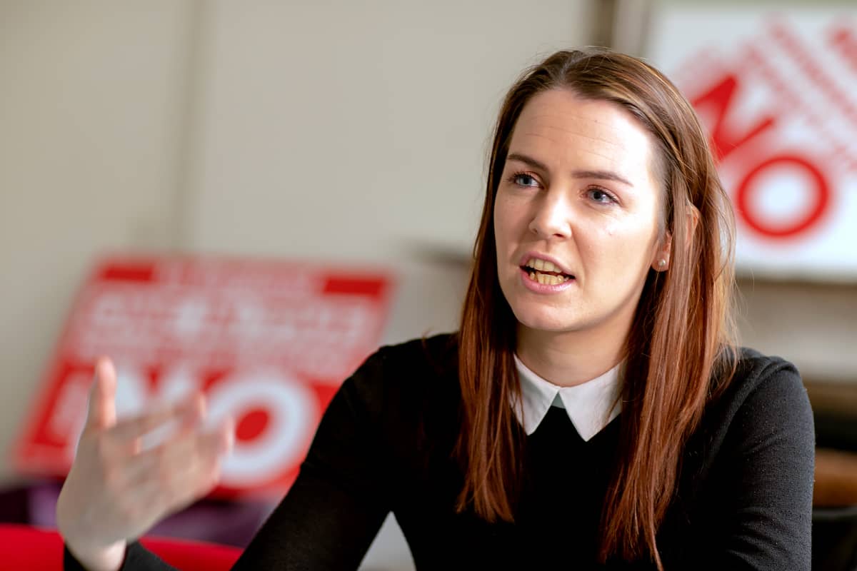 Ei-kampanjan tiedottaja Abigail Malone