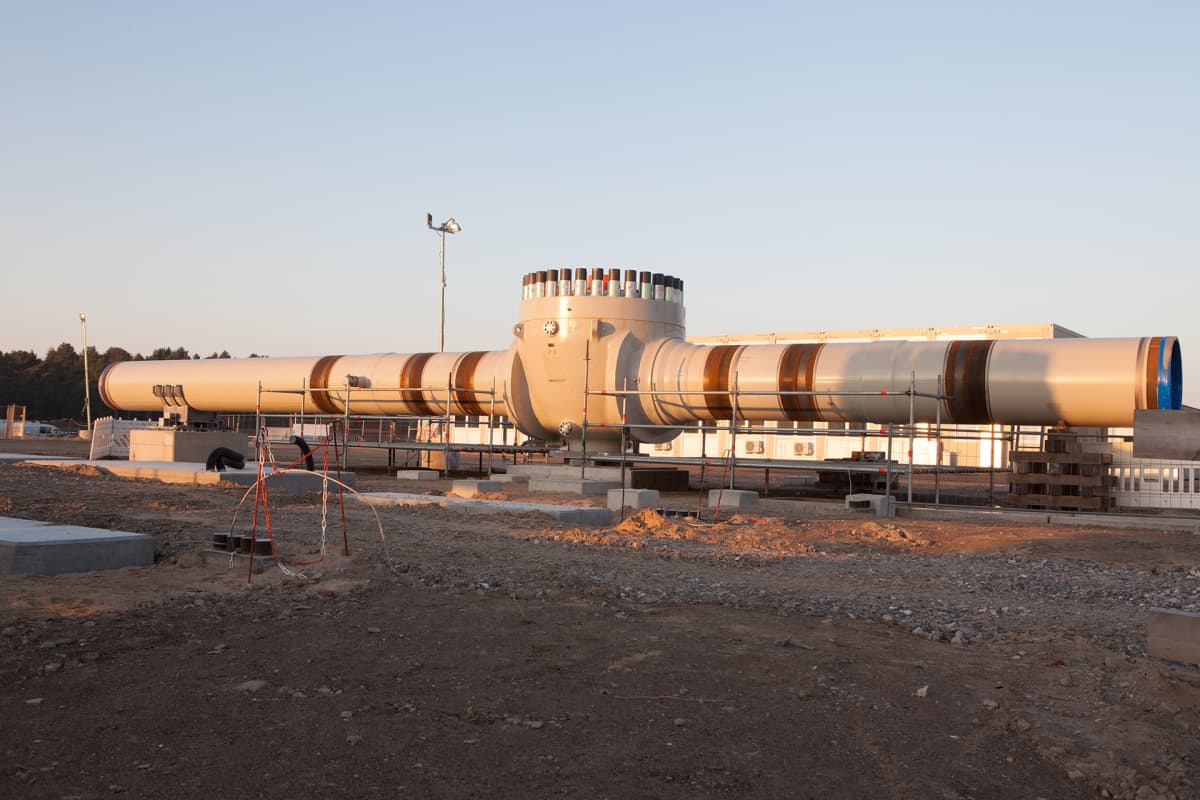 Saksa Nord Stream 2-venttiili Lubminissa Saksan rantautumispaikka.