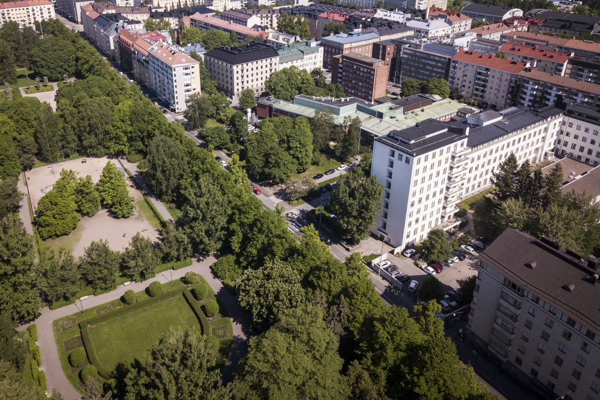 Töölön sairaala ilmasta.