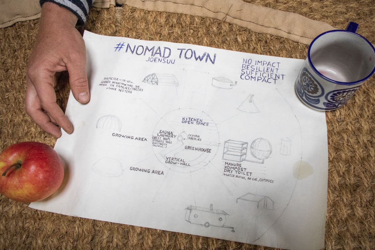 Nomad Town Joensuun aluekartta.