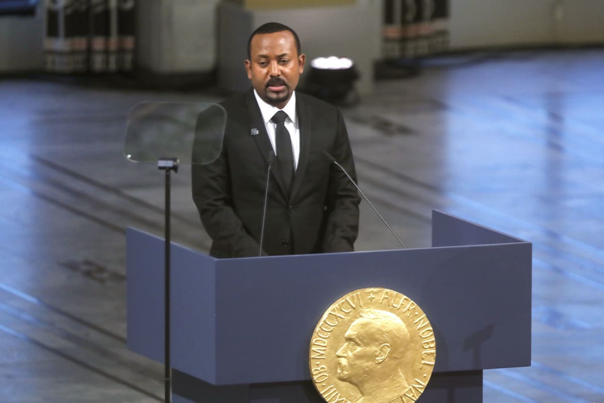 Etiopian pääministeri Abiy Ahmed Ali rauhanpalkinto-ehdokas 10. joulukuuta 2019