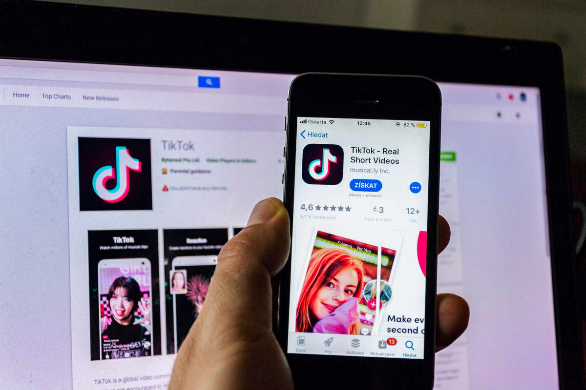 Tiktok-sovellus älypuhelimessa.