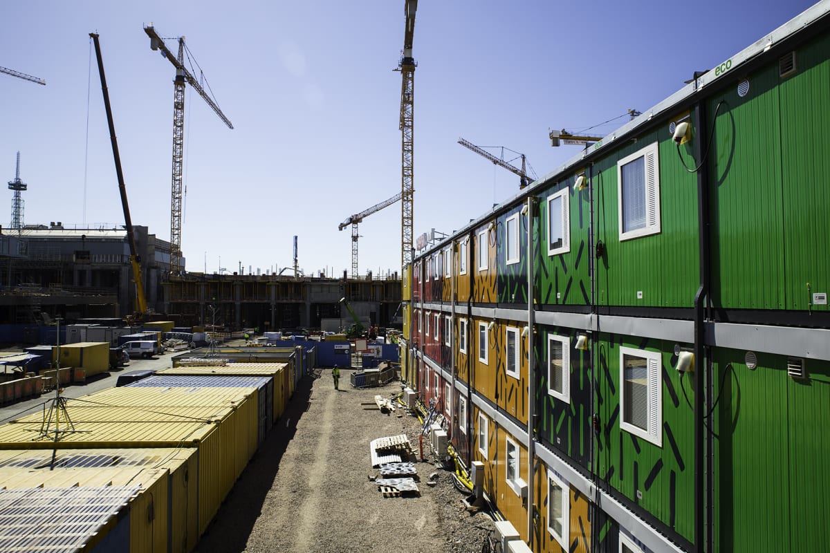 Tripla kontit Pasila työmaa