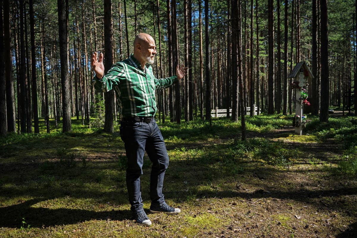 Ilkka Mattila teloituspaikalla.