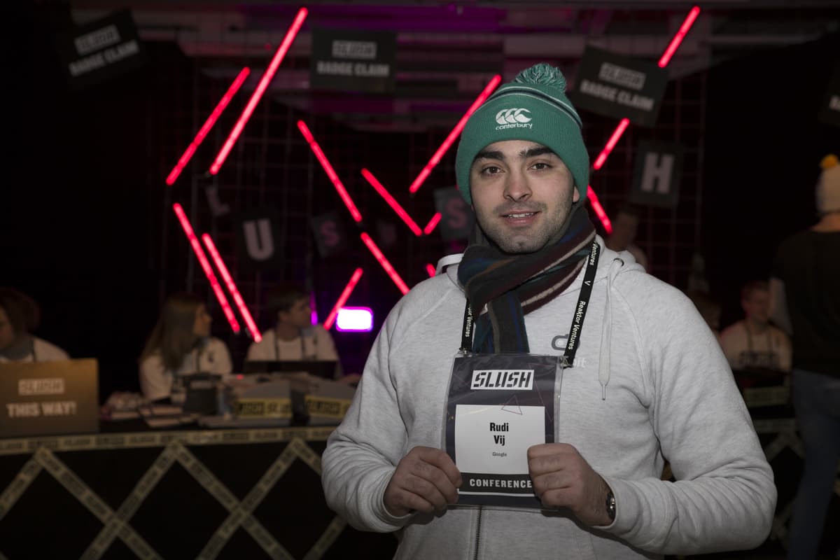 Rudy Vij on tullut Dublinista Helsinkiin Slush tapahtuman takia.