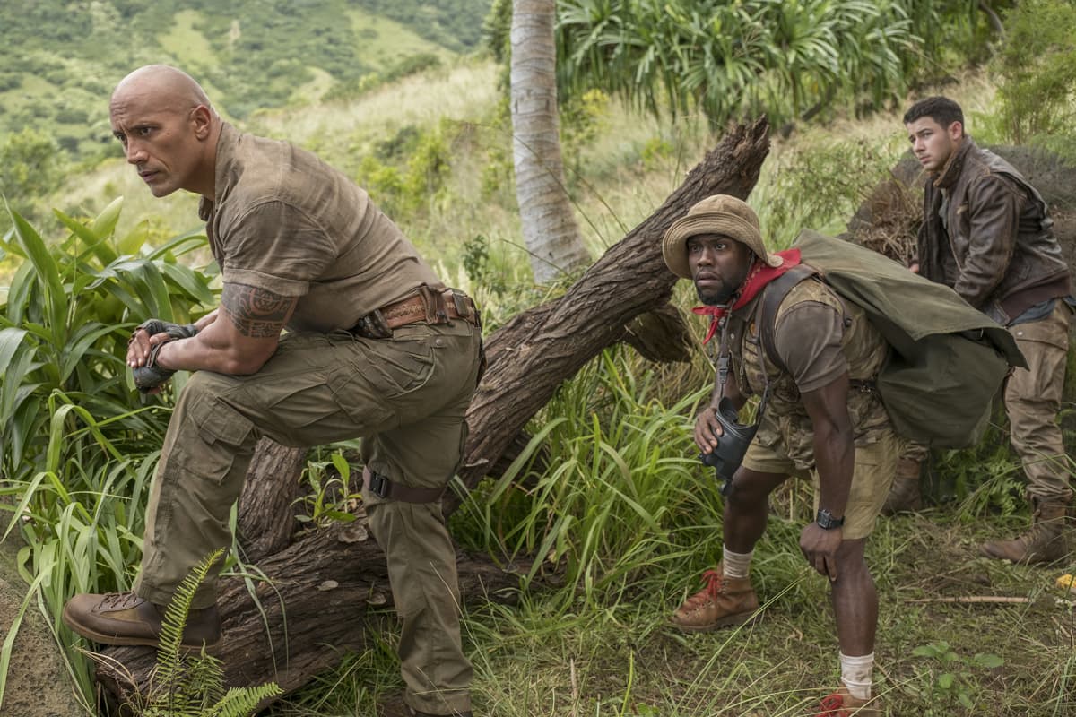 Jumanji: Welcome to the Jungle -seikkailuelokuvan lehdistökuva.