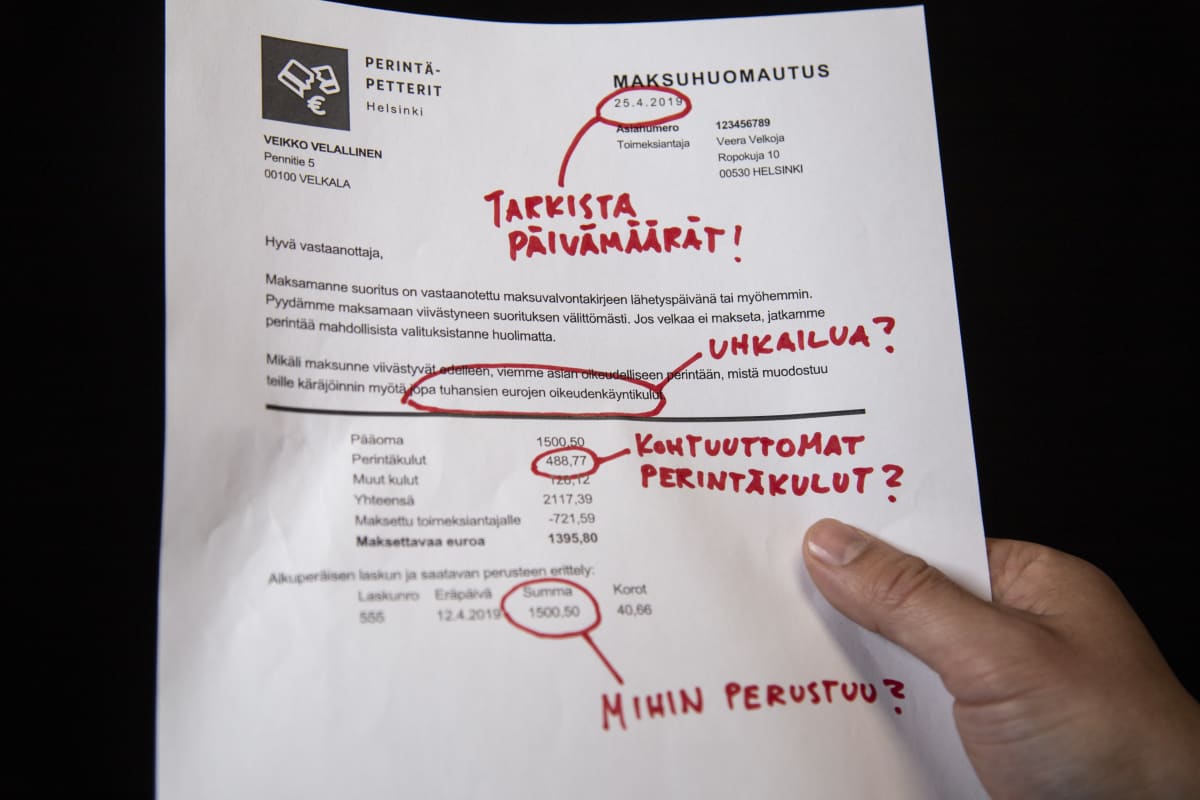 Maksuhuomautus / Velanperintä / Pasila 29.04.2019