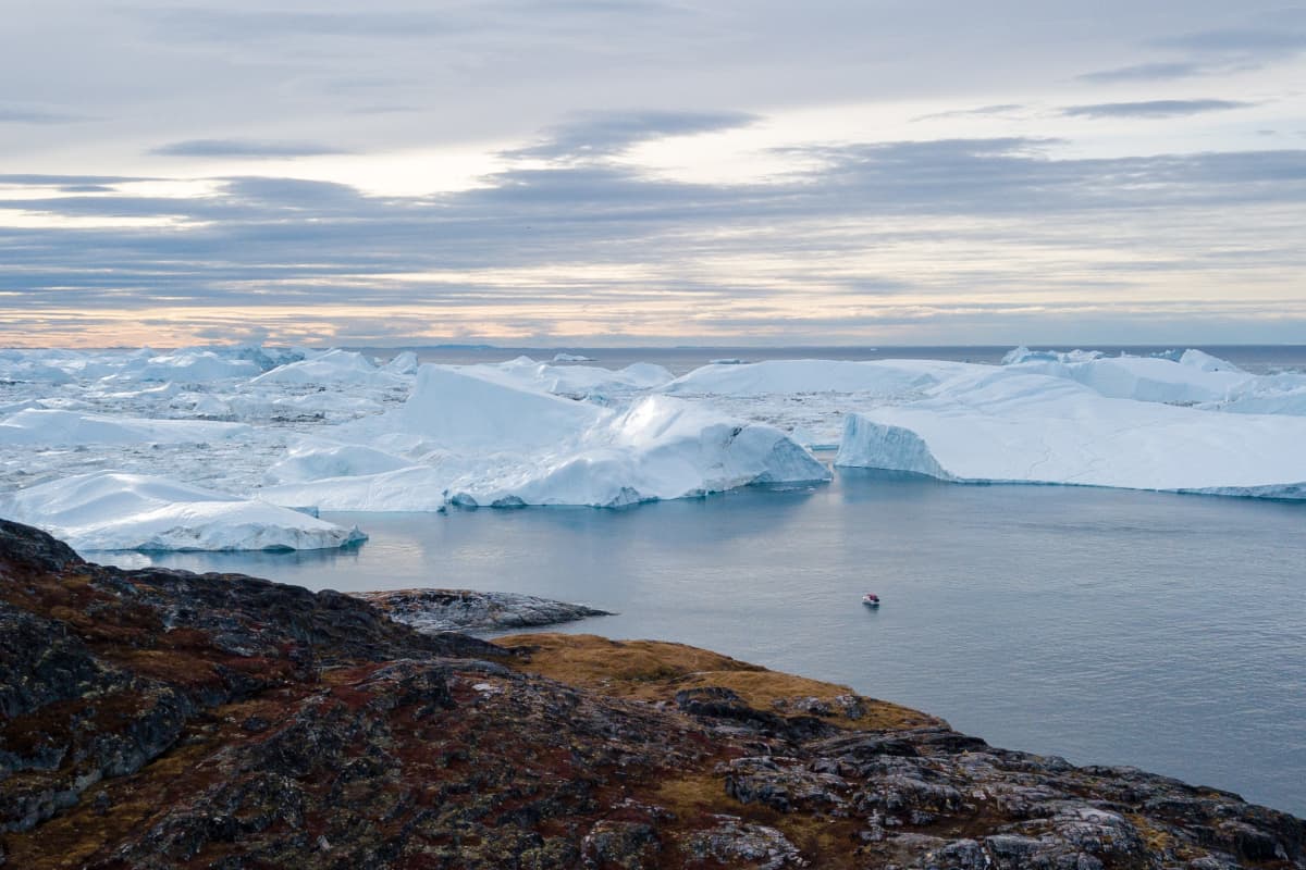 Ilulissat-vuonon jäävuoria Grönlannissa