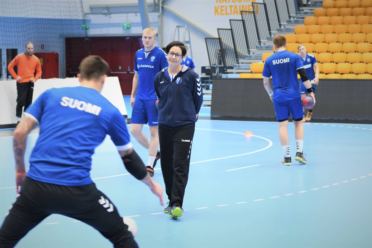 Vanja Radic på handbollslandslagets träningar.