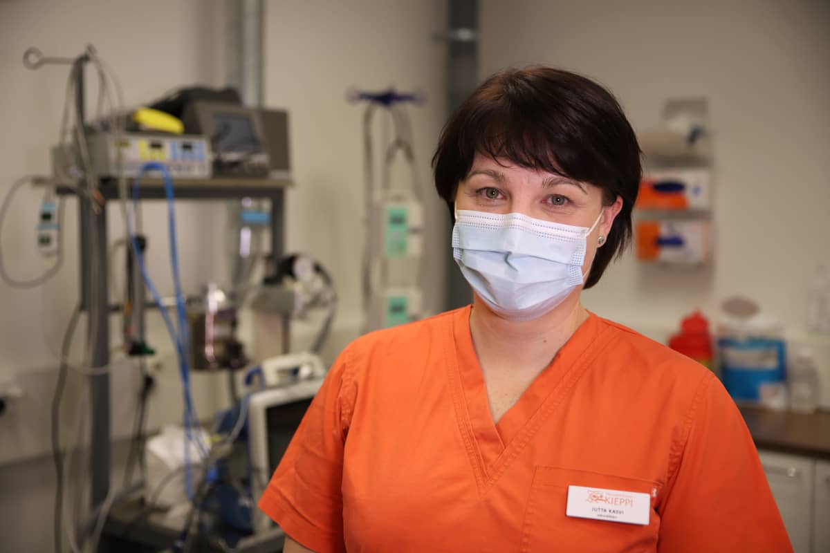 Eläinlääkärikeskus Kiepin eläinlääkäri ja klinikan johtaja Jutta Kasvi