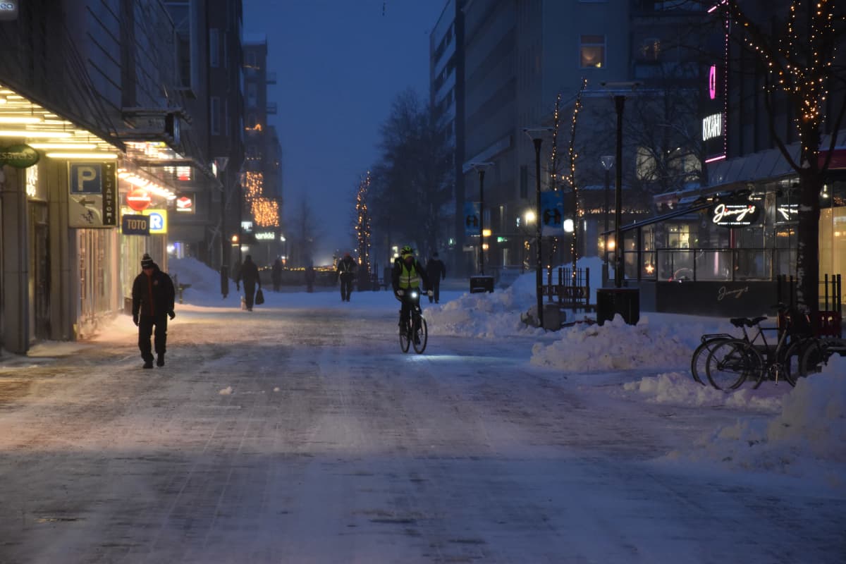Lumimyrsky 12.1.2021. Pori.