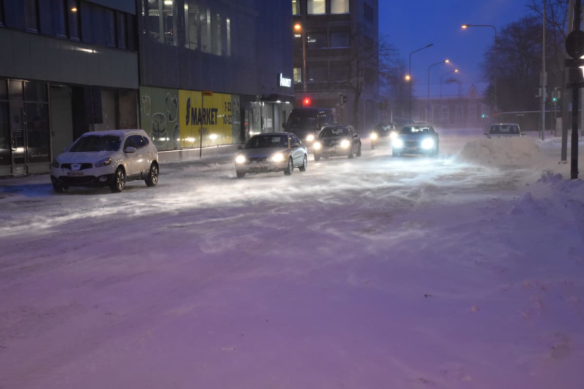 Lumimyrsky 12.1.2021. Pori.