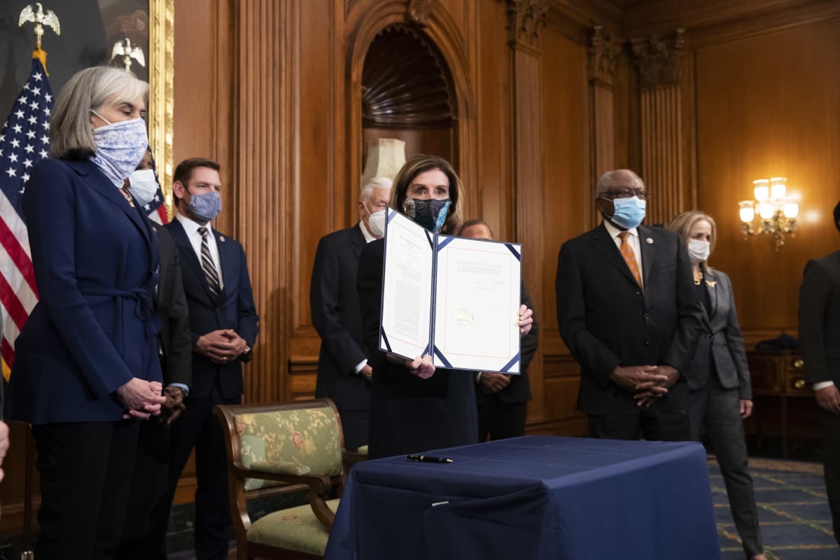 Yhdysvaltain edustajainhuoneen puhemies Nancy Pelosi.