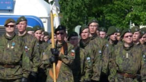 Itä-Suomen sotilasläänin alueellinen puolustusvoimain lippujuhlapäivän paraati Joensuussa 2013.