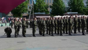 Itä-Suomen sotilasläänin alueellinen puolustusvoimain lippujuhlapäivän paraati Joensuussa 2013.