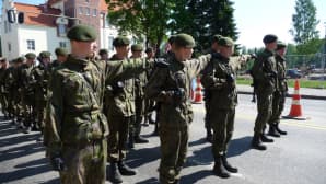 Itä-Suomen sotilasläänin alueellinen puolustusvoimain lippujuhlapäivän paraati Joensuussa 2013.