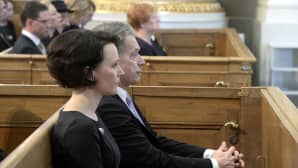 Jenni Haukio ja Sauli Niinistö kirkossa