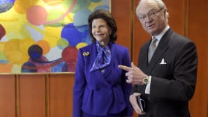 Kuningas Kaarle XVI Kustaa ja kuningatar Silvia vierailivat Hanasaaren kulttuurikeskuksessa Helsingissä 4. maaliskuuta 2015.