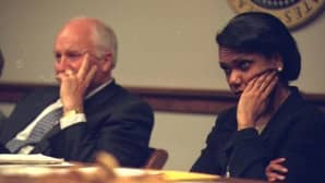 Dick Cheney ja Condoleezza Rice.