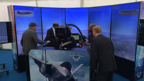 Lockheed Martin tarjoili F-35 Lightning II:sen simulaationa. Yksi ehdokas Suomen ilmavoimille.