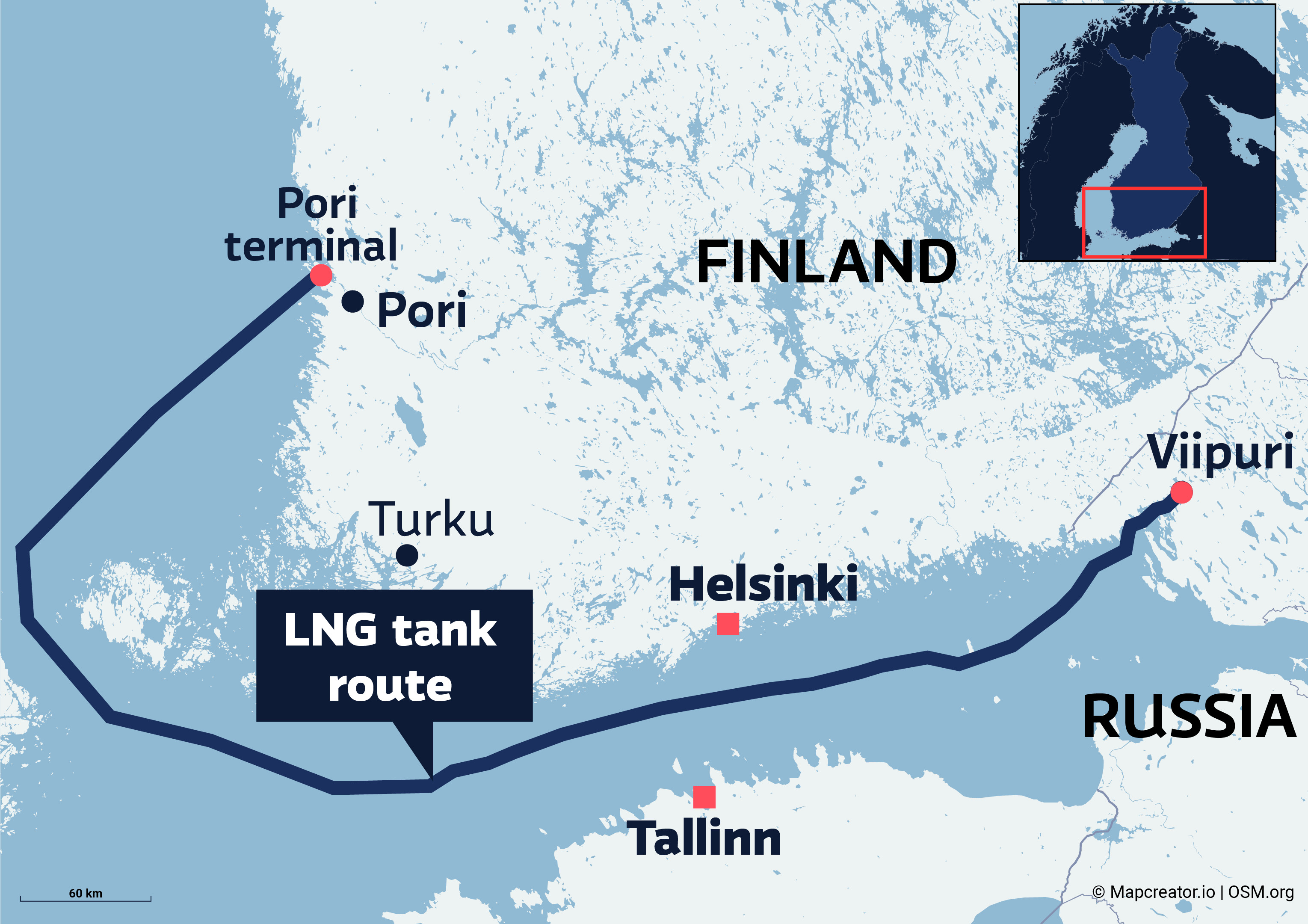 Gasum, which still imports Russian LNG via Pori, is looking for alternative deliveries