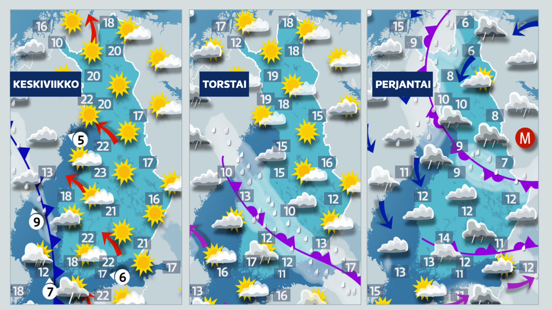 Finnlands mildes Wetter wird feuchter und kühler