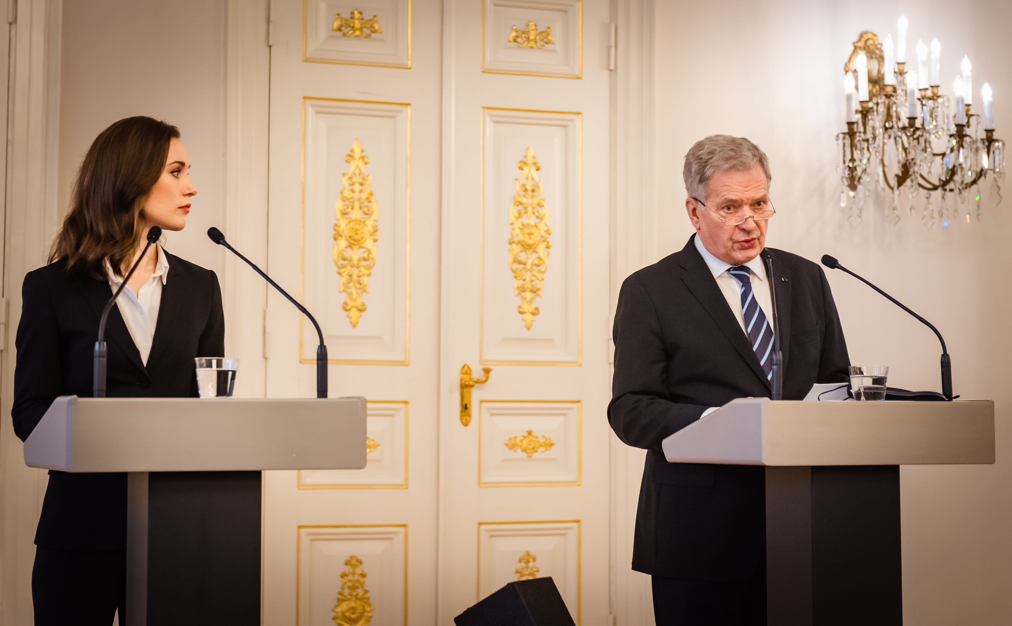Präsident Sauli Niinistö und Premierministerin Sanna Marin fuhren zur Münchner Sicherheitskonferenz