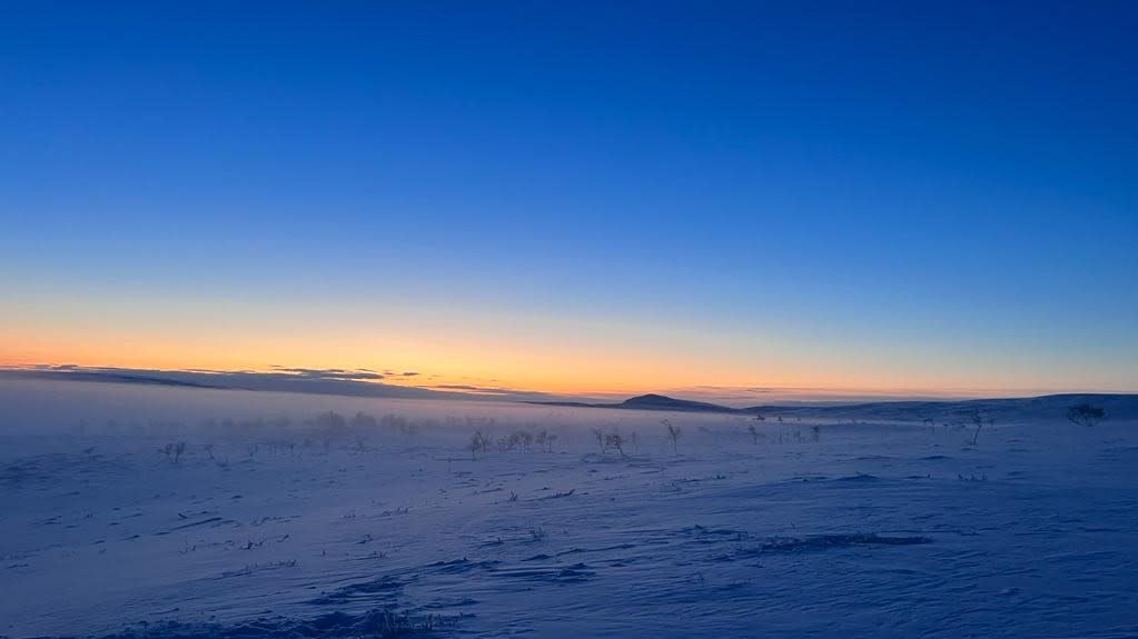 Die Polarnacht endet bei Utsjoki, der Tag dauert eine Stunde