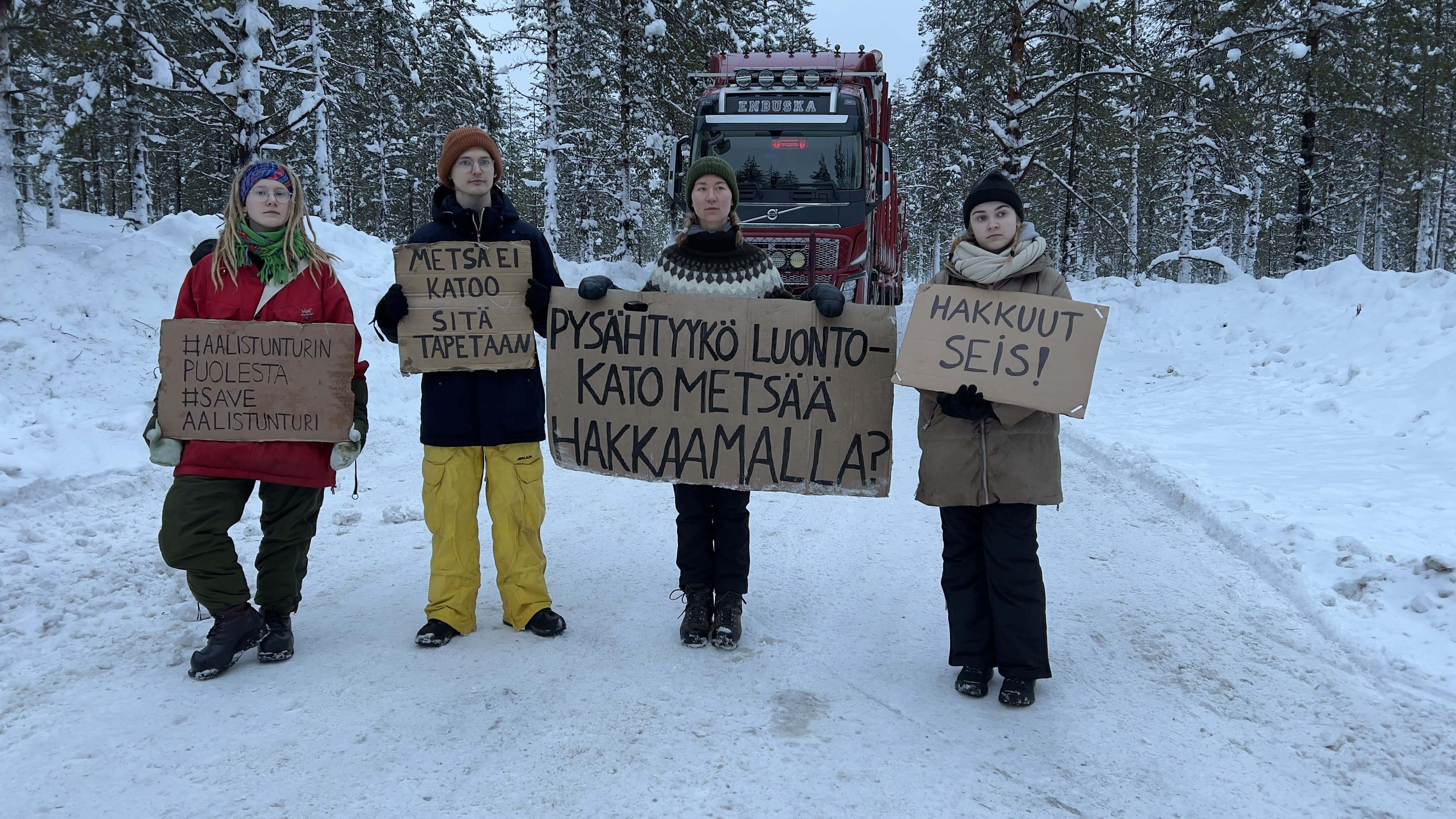 Activists stopped logging again at the Lapland construction site