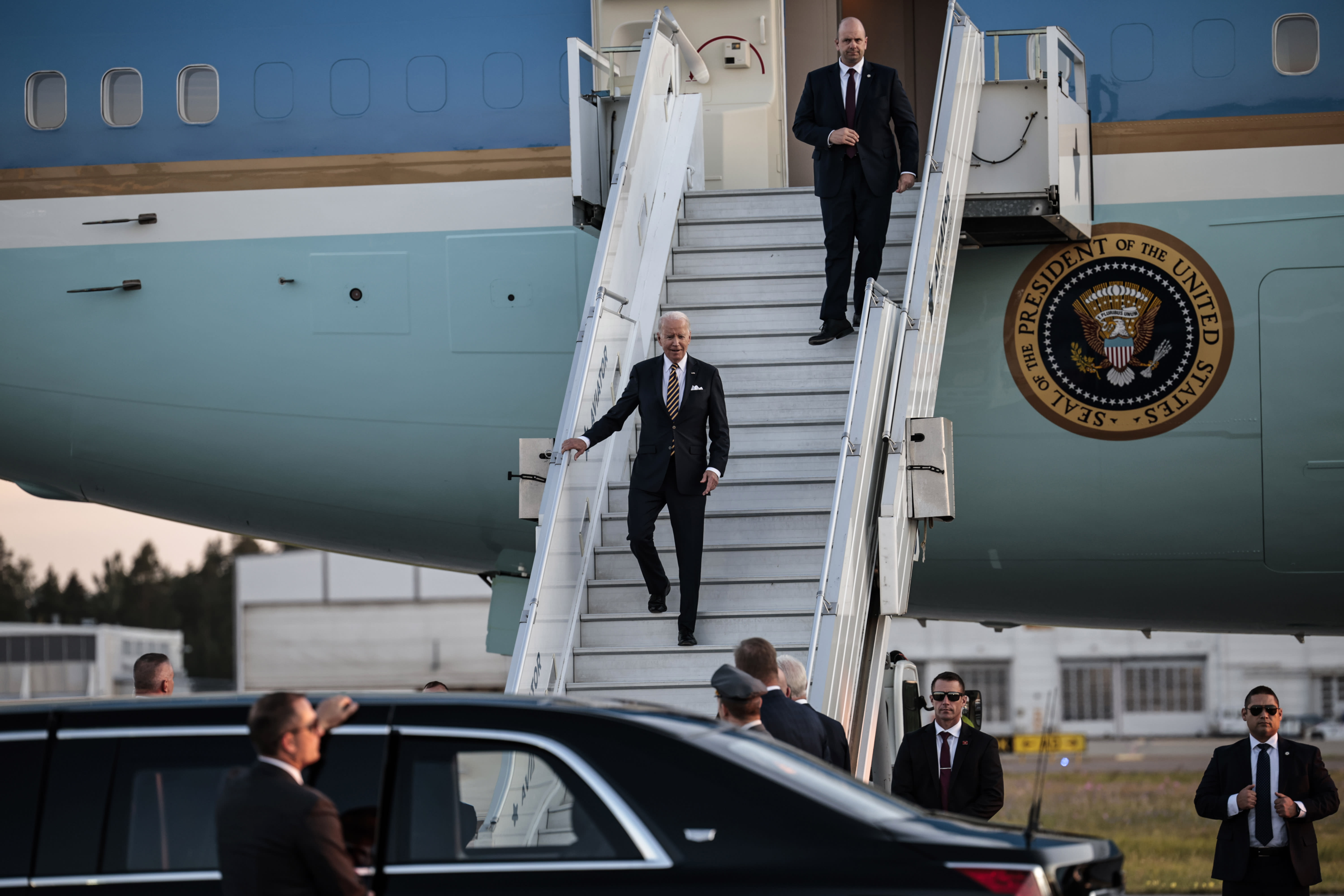 El presidente estadounidense Biden llega a Helsinki